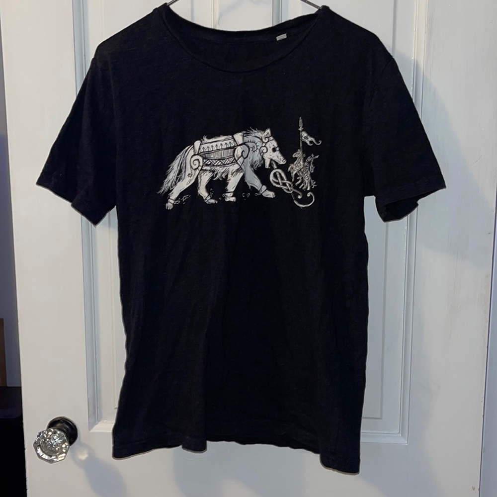 Descended from odin fenrir unisex t shirt.